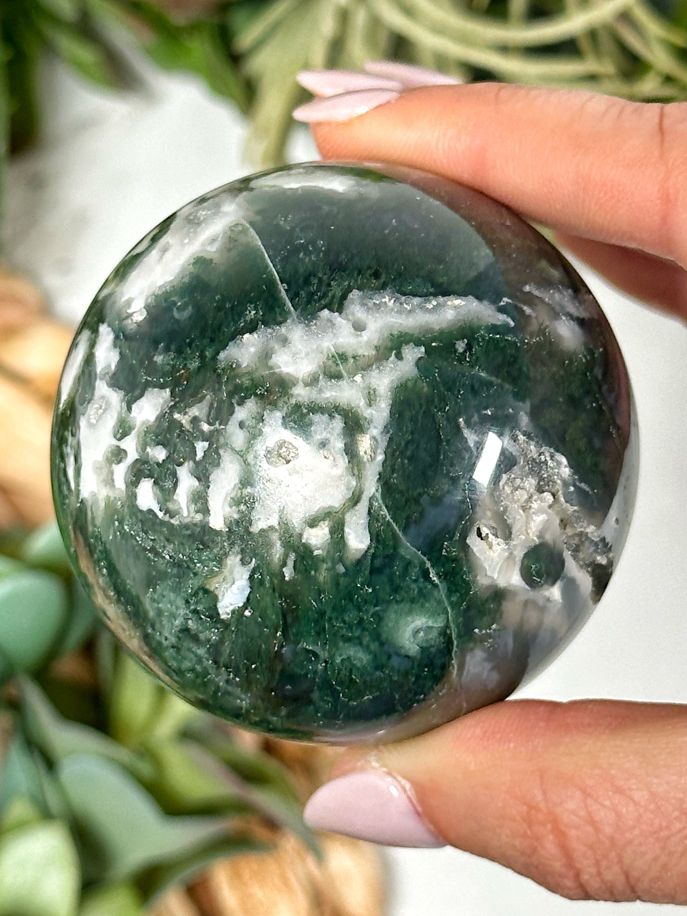 Moss Agate Sphere - #3