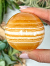 Orange Calcite Sphere - #3