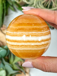 Orange Calcite Sphere - #3