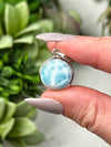 Intuitive Larimar Pendants - Heart & Throat Chakras - No. 41
