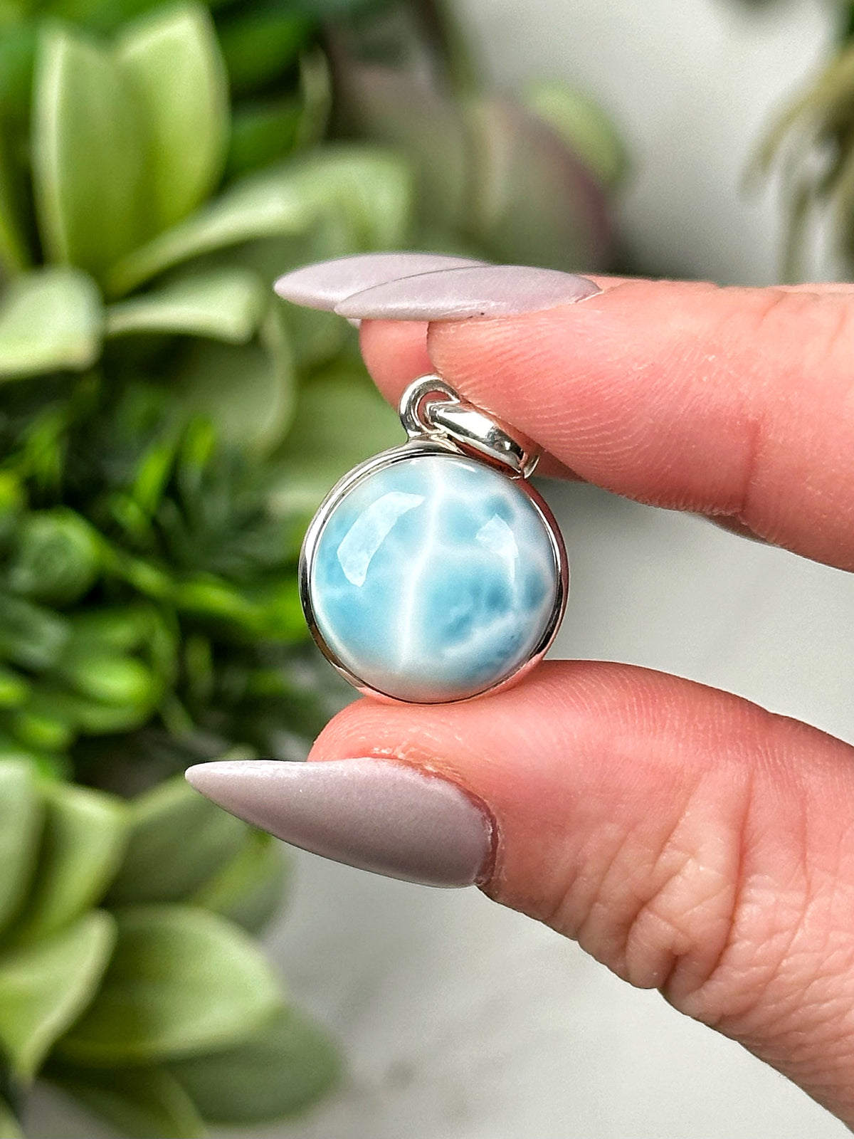Intuitive Larimar Pendants - Heart & Throat Chakras - No. 41
