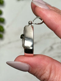 Green Tourmaline in Quartz Pendant - #1