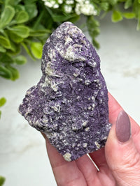 Purple Fluorite on Quartz - #10