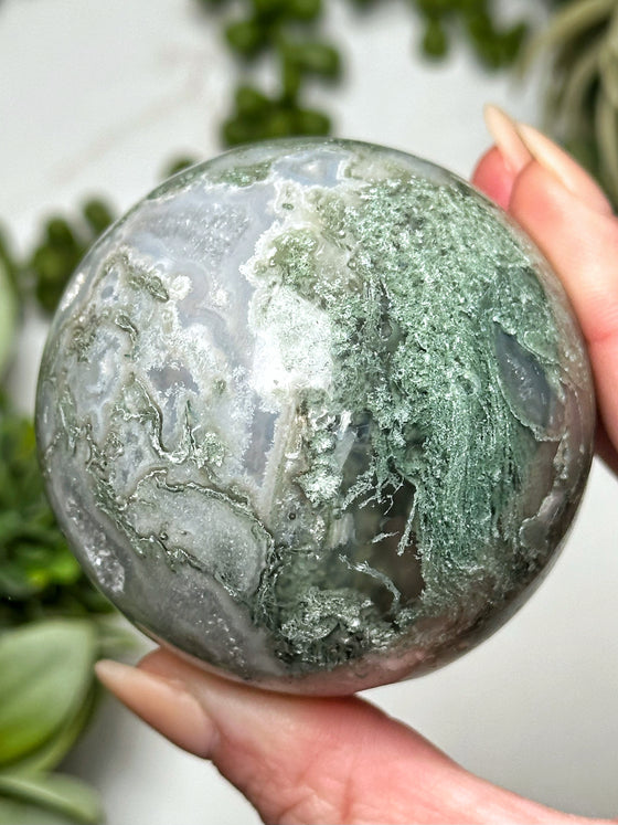 Moss Agate Sphere - #4