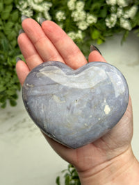 Purple Chalcedony Heart - #11