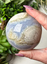 Druzy Blue Lace Agate Sphere - #8