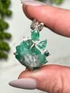 Emerald with White Topaz Pendant - #1