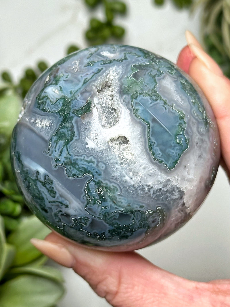 Moss Agate Sphere - #5