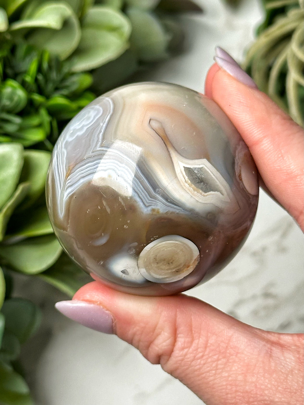 Orca Agate Sphere - #17