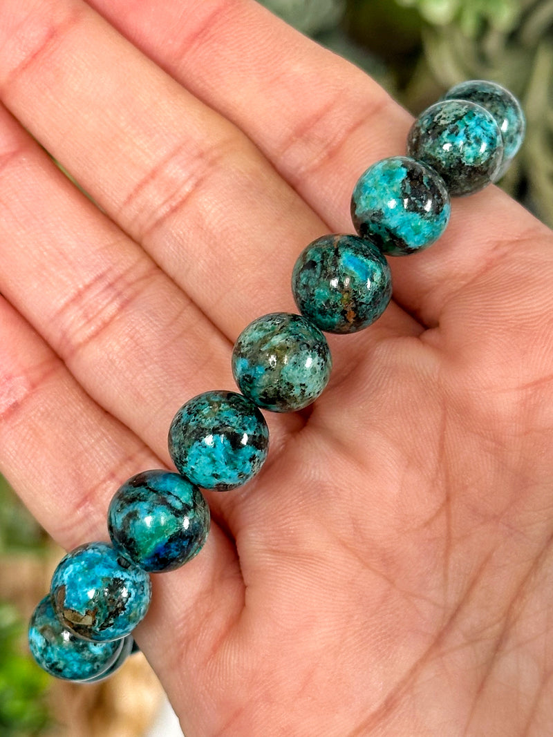 High Quality Chrysocolla & Shattuckite Bracelet - #1