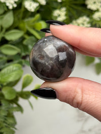 Black Moonstone with Sunstone Sphere - #4