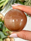 Peach Moonstone with Sunstone Sphere - #1