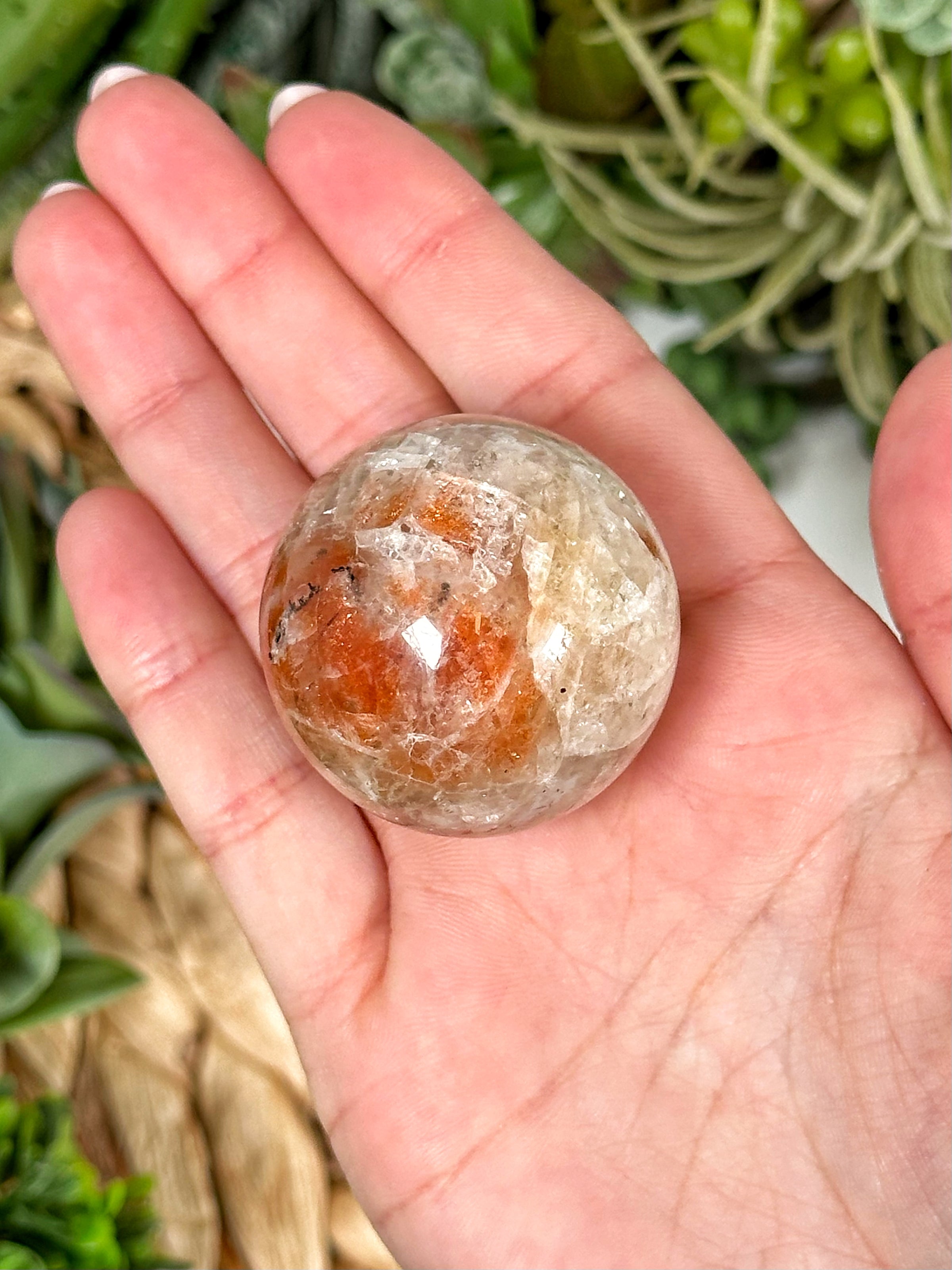 Flashy Sunstone Moonstone Sphere - #1