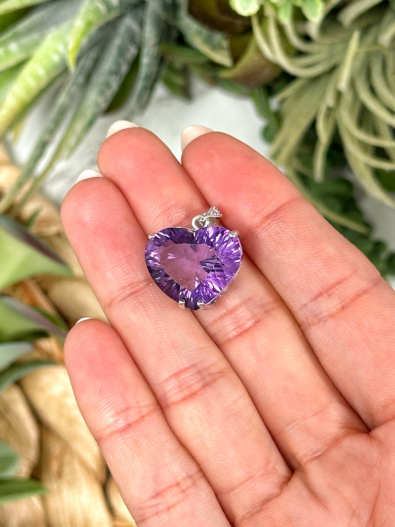 Amethyst Heart Pendant - #2