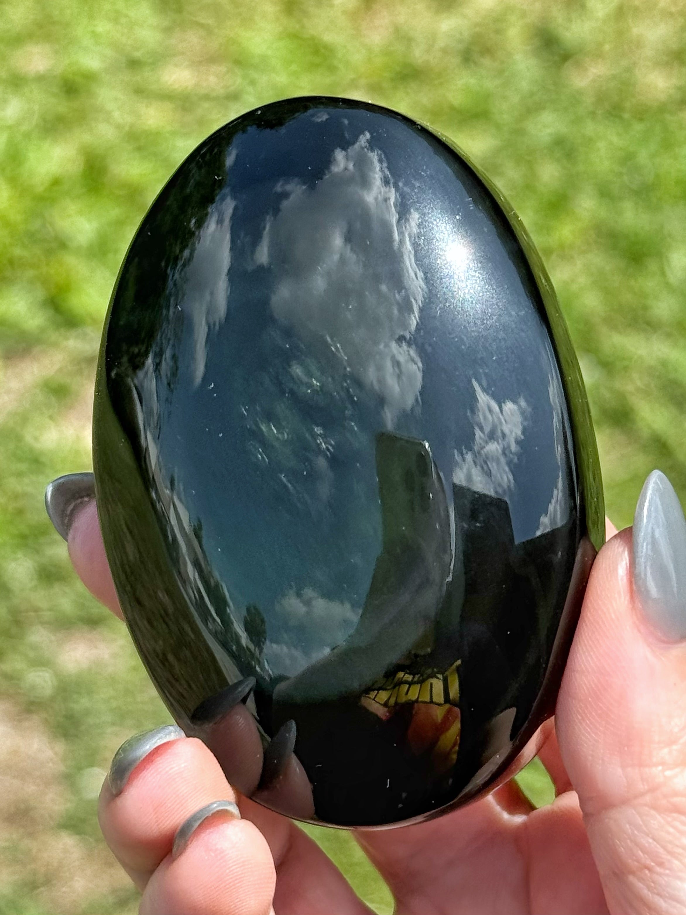 Rainbow Obsidian Palmstone - #11