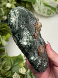 Seraphinite with Calcite Freeform - #8