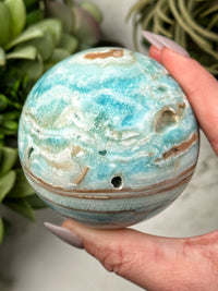 Blue Aragonite Sphere - #5