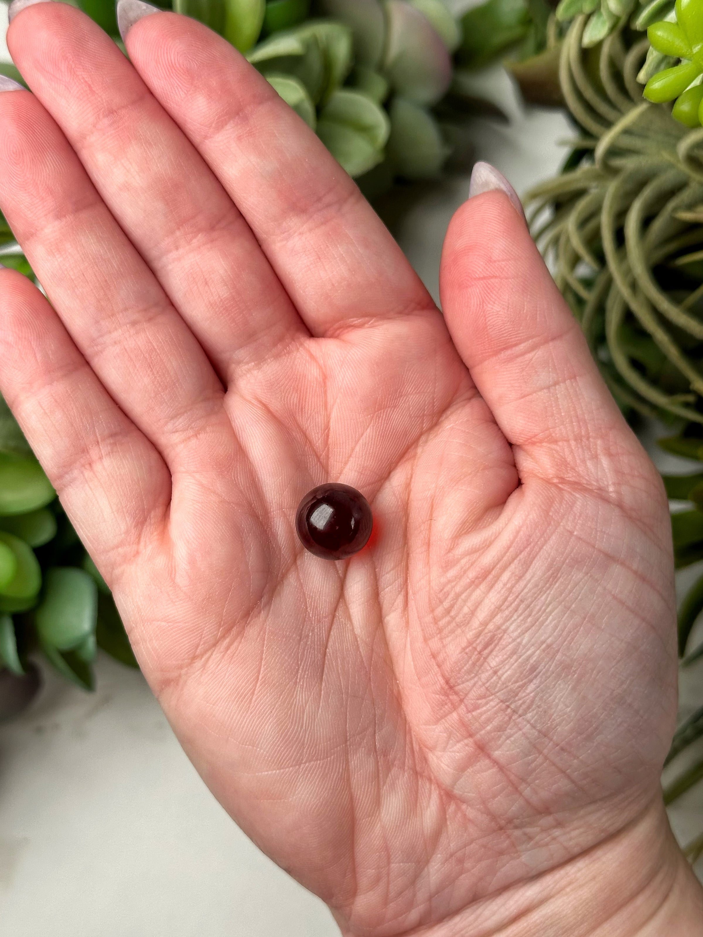 High Quality Hessonite Mini Garnet Sphere - #7