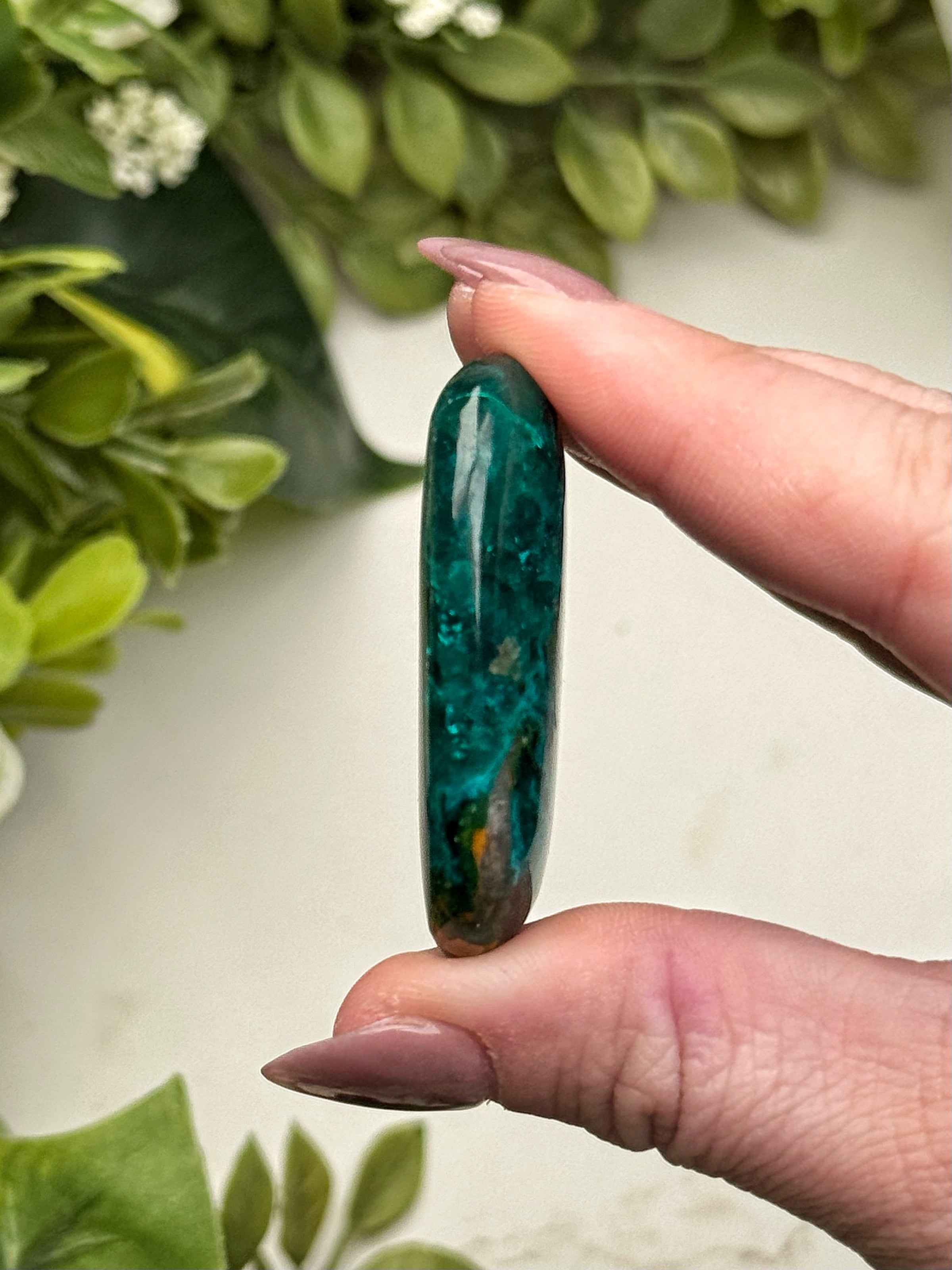 Dioptase Palmstone - #9