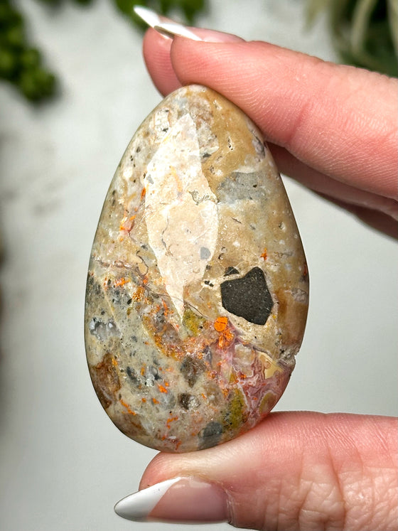 Magma Chalcedony Palmstone - #1