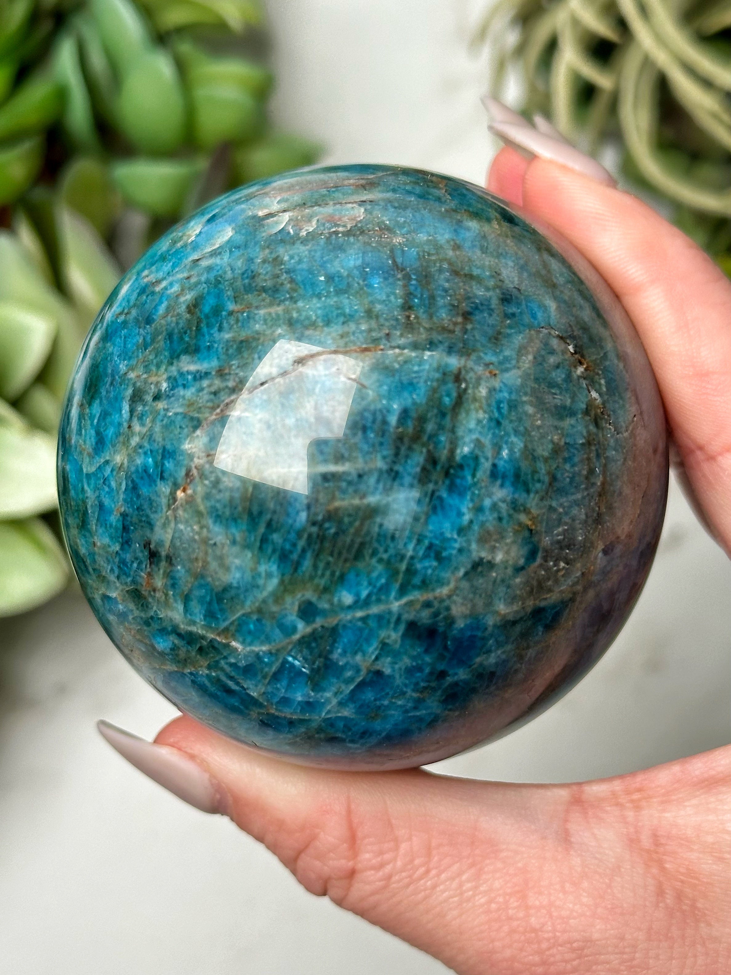 Blue Apatite Sphere - #7