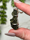 Raw Epidote in Quartz Pendant - #1