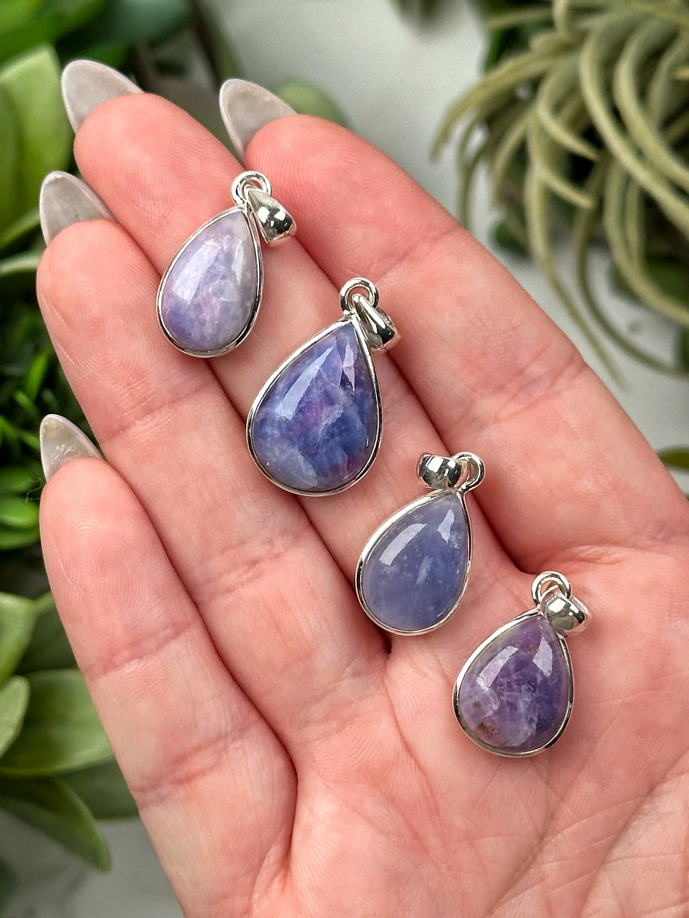 Hackmanite Pendants - Heart, Throat, Third-Eye & Crown Chakra - No. 54