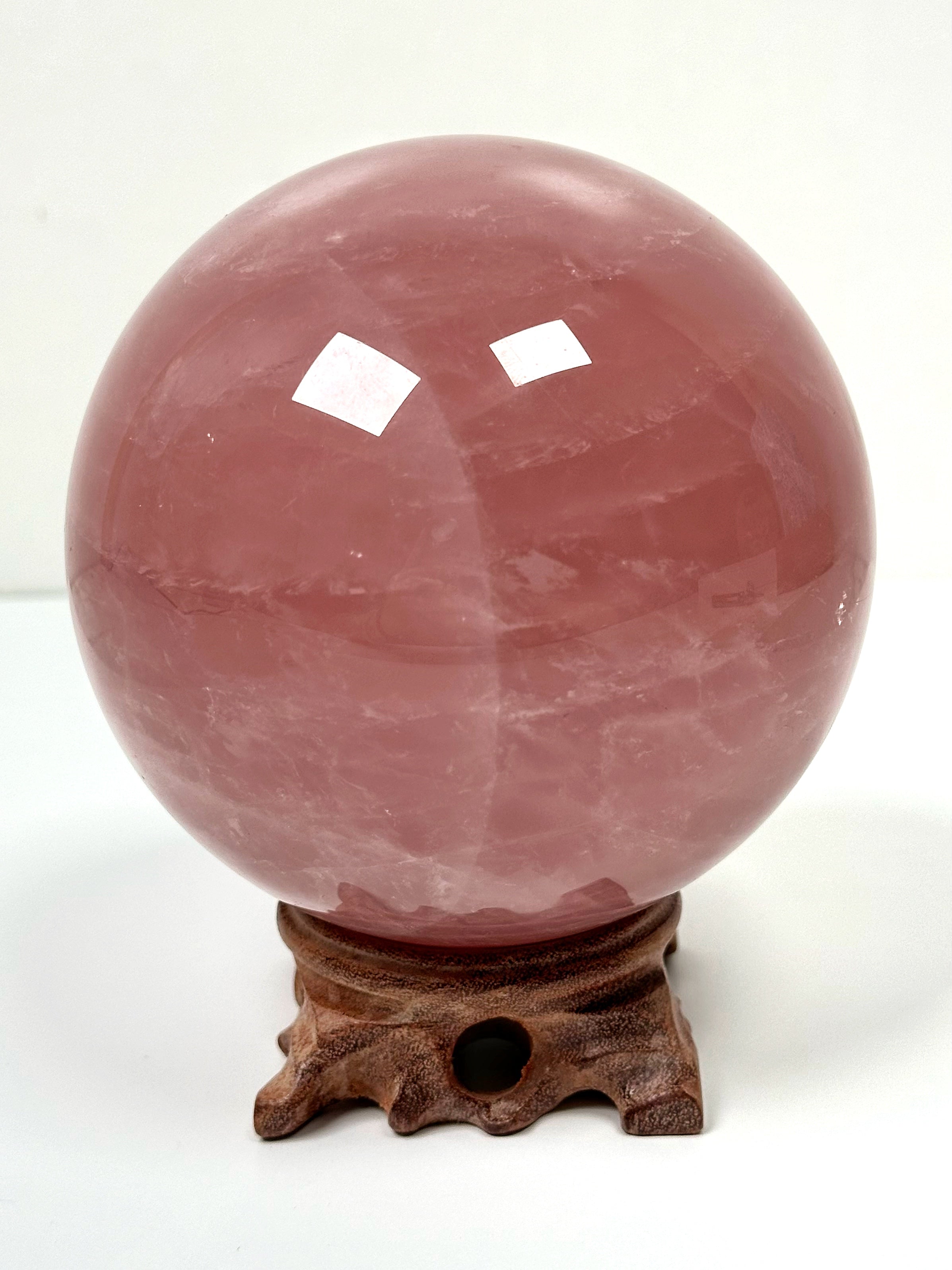 Six Star Rose Quartz Sphere - #1