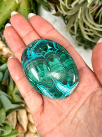 Chrysocolla Malachite Palmstone - #1