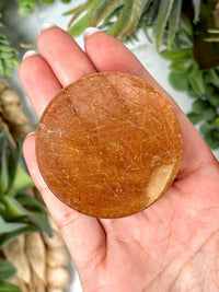 Copper Golden Rutilated Quartz Disc - #1