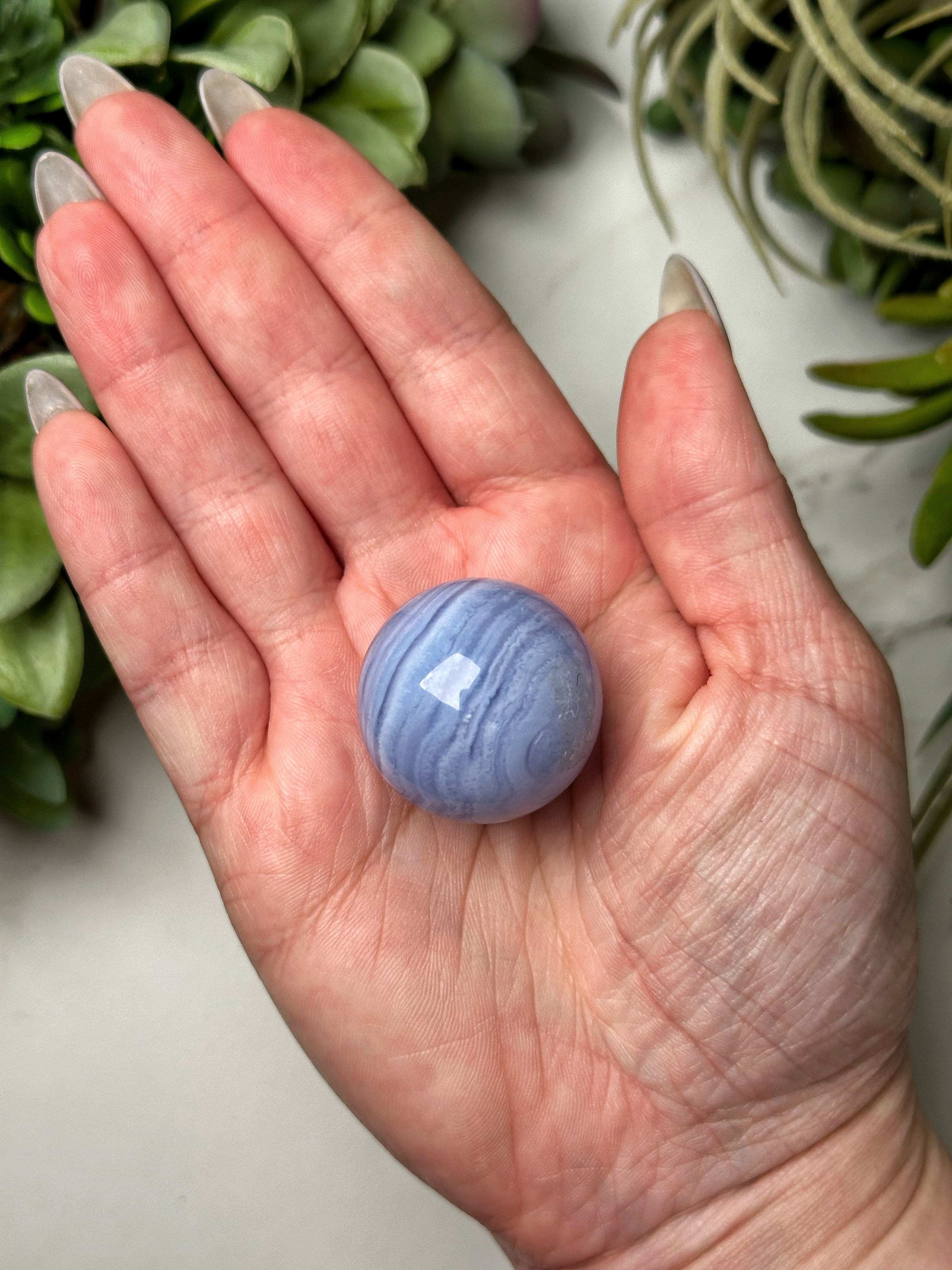 Blue Lace Agate Sphere - #9