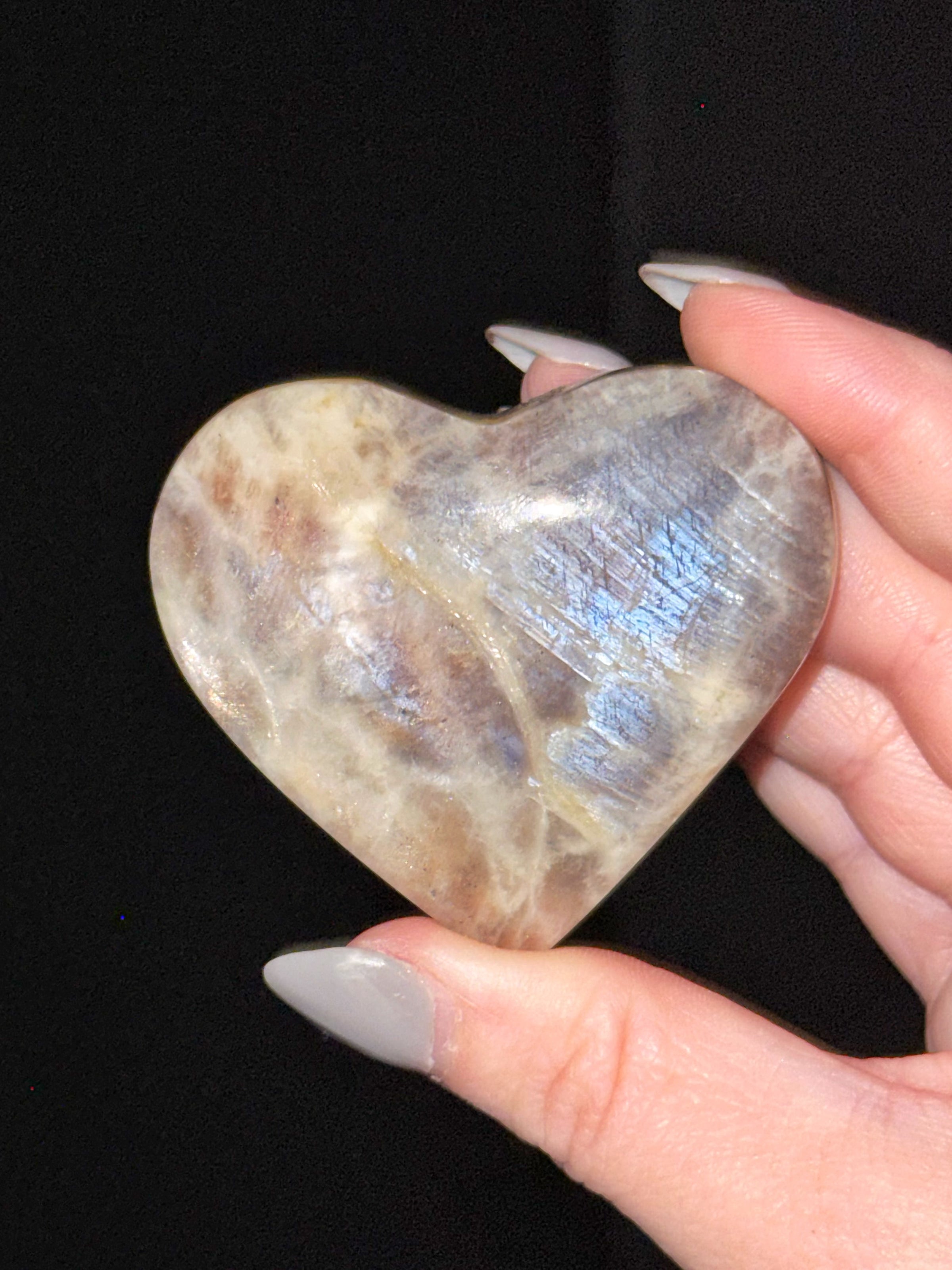 Moonstone with Sunstone Heart - #7