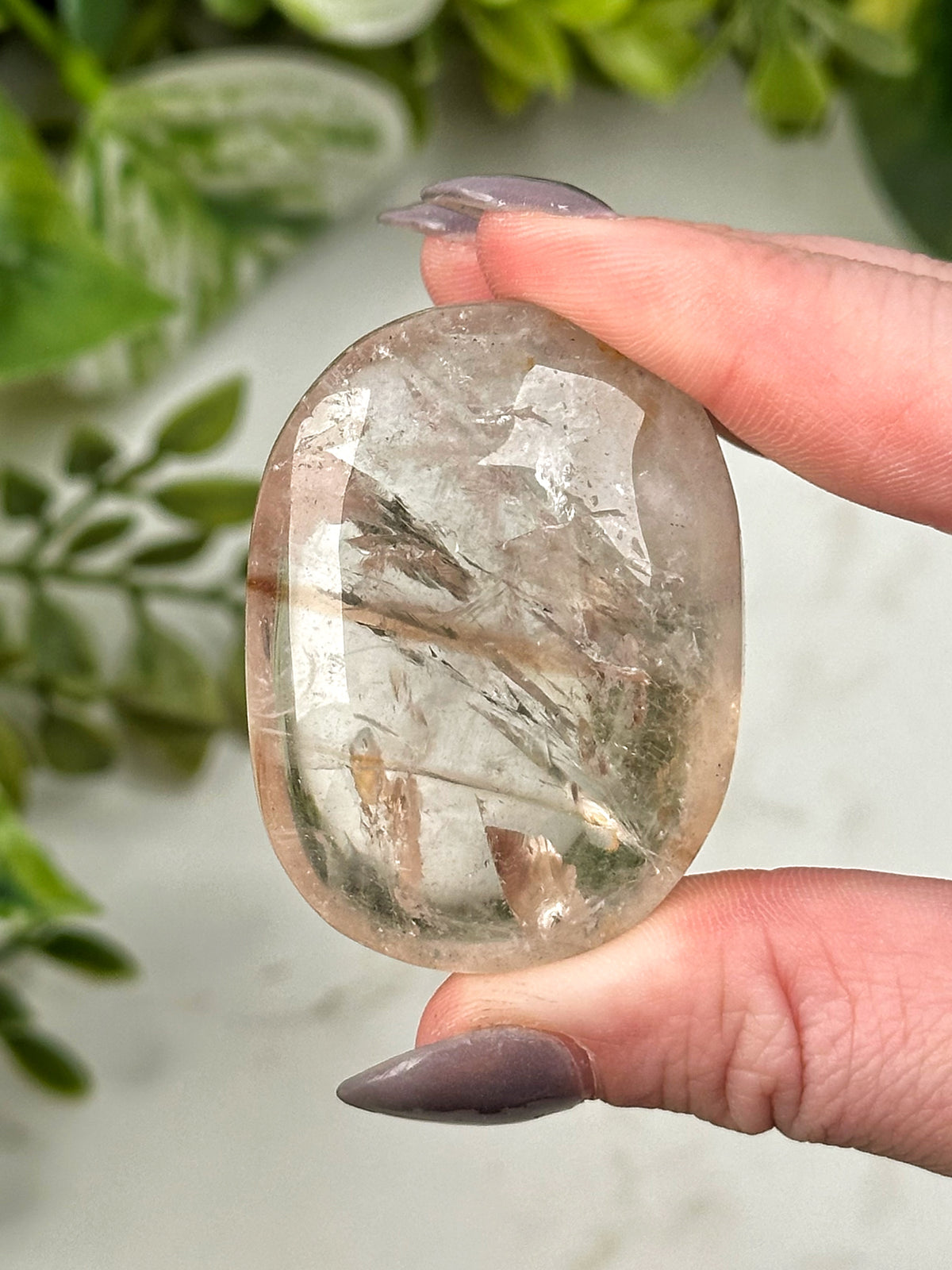 UV Reactive Amethyst Palmstone - #4