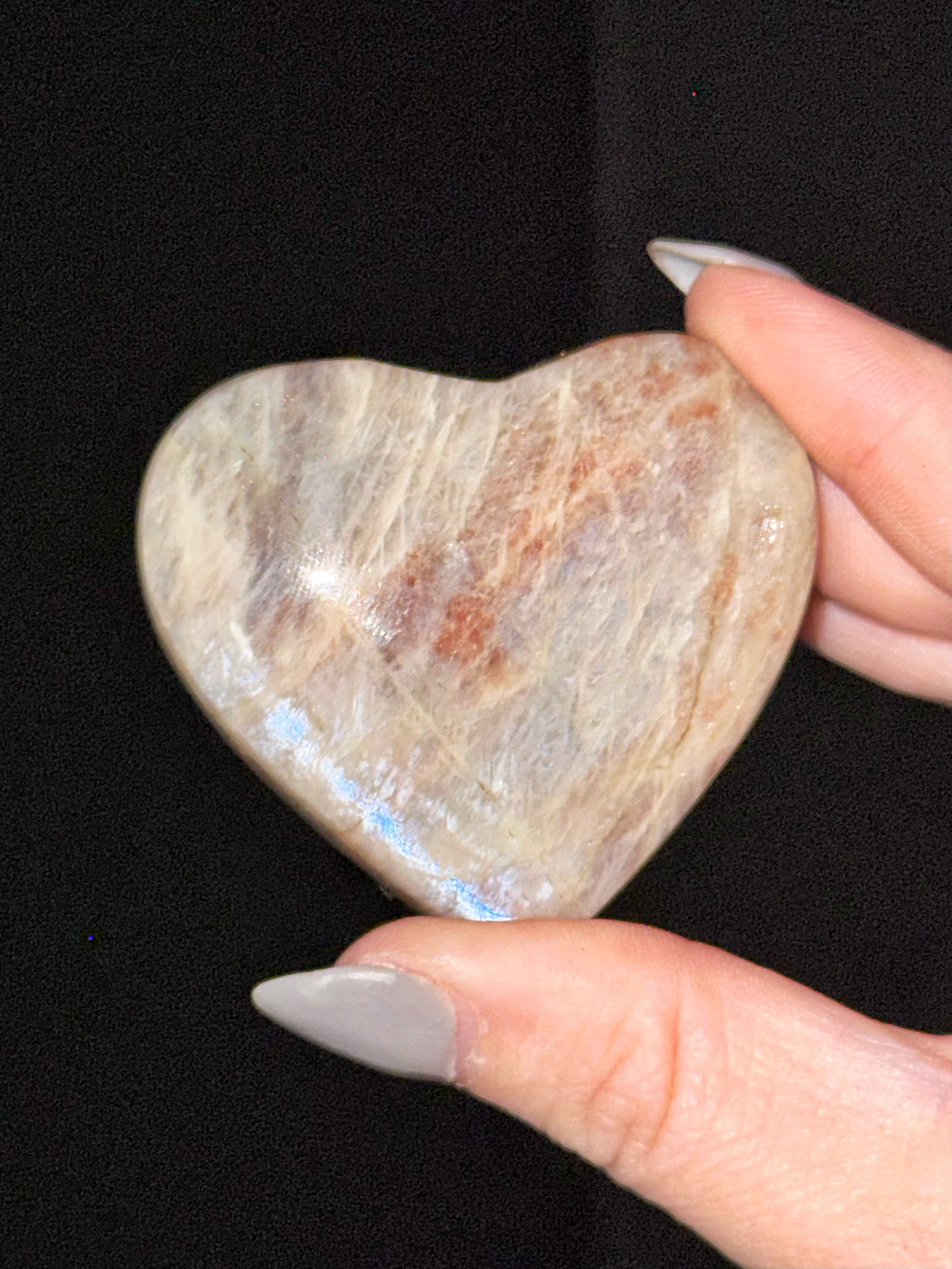 Moonstone with Sunstone Heart - #8