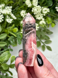 Rhodochrosite Point - #7