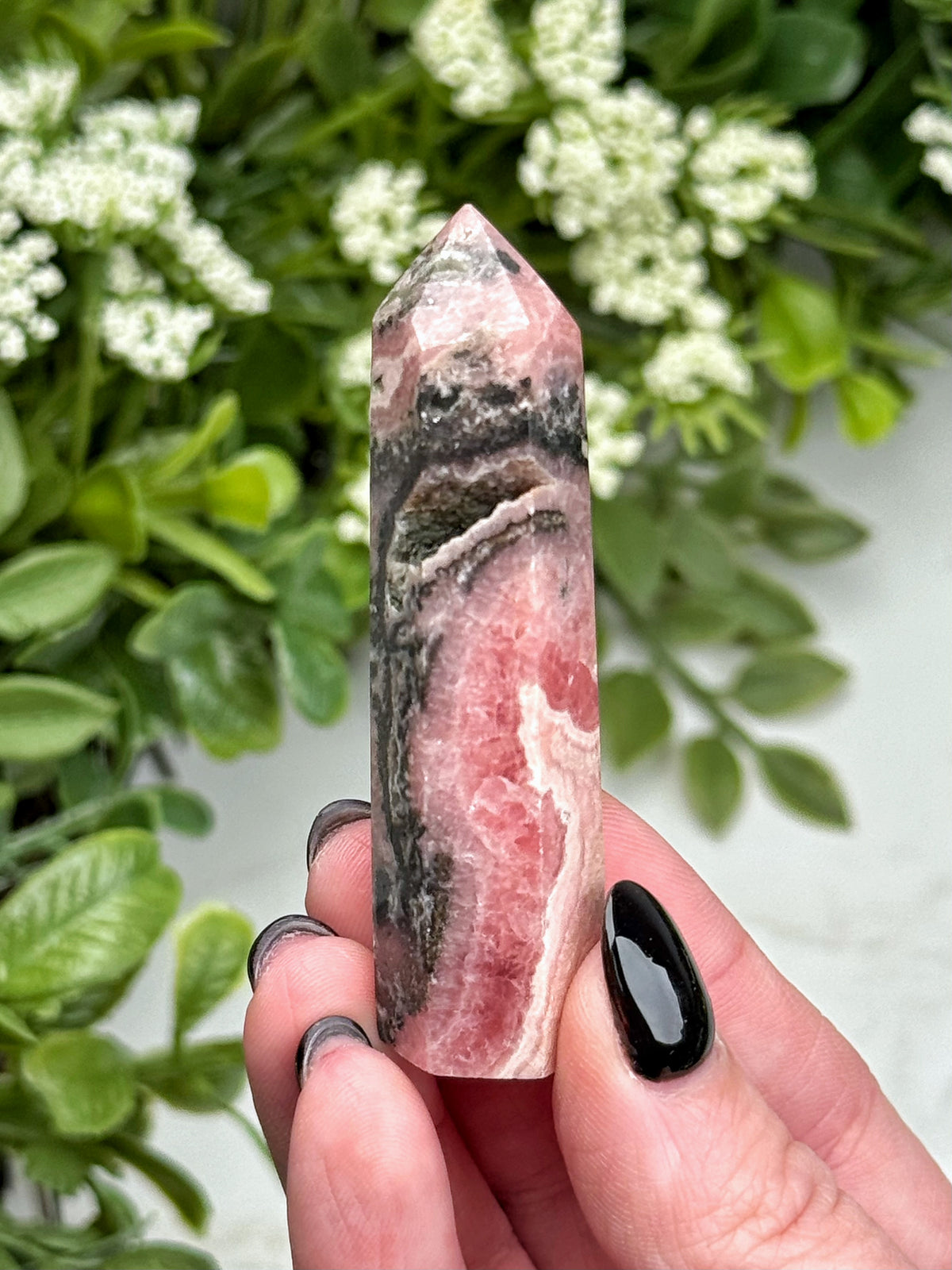 Rhodochrosite Point - #7