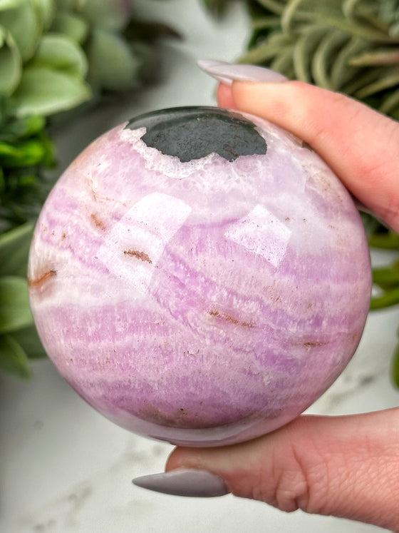 Pink Aragonite Sphere - #6