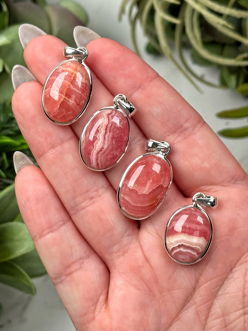 Rhodochrosite Pendants - Heart Chakra - No. 45