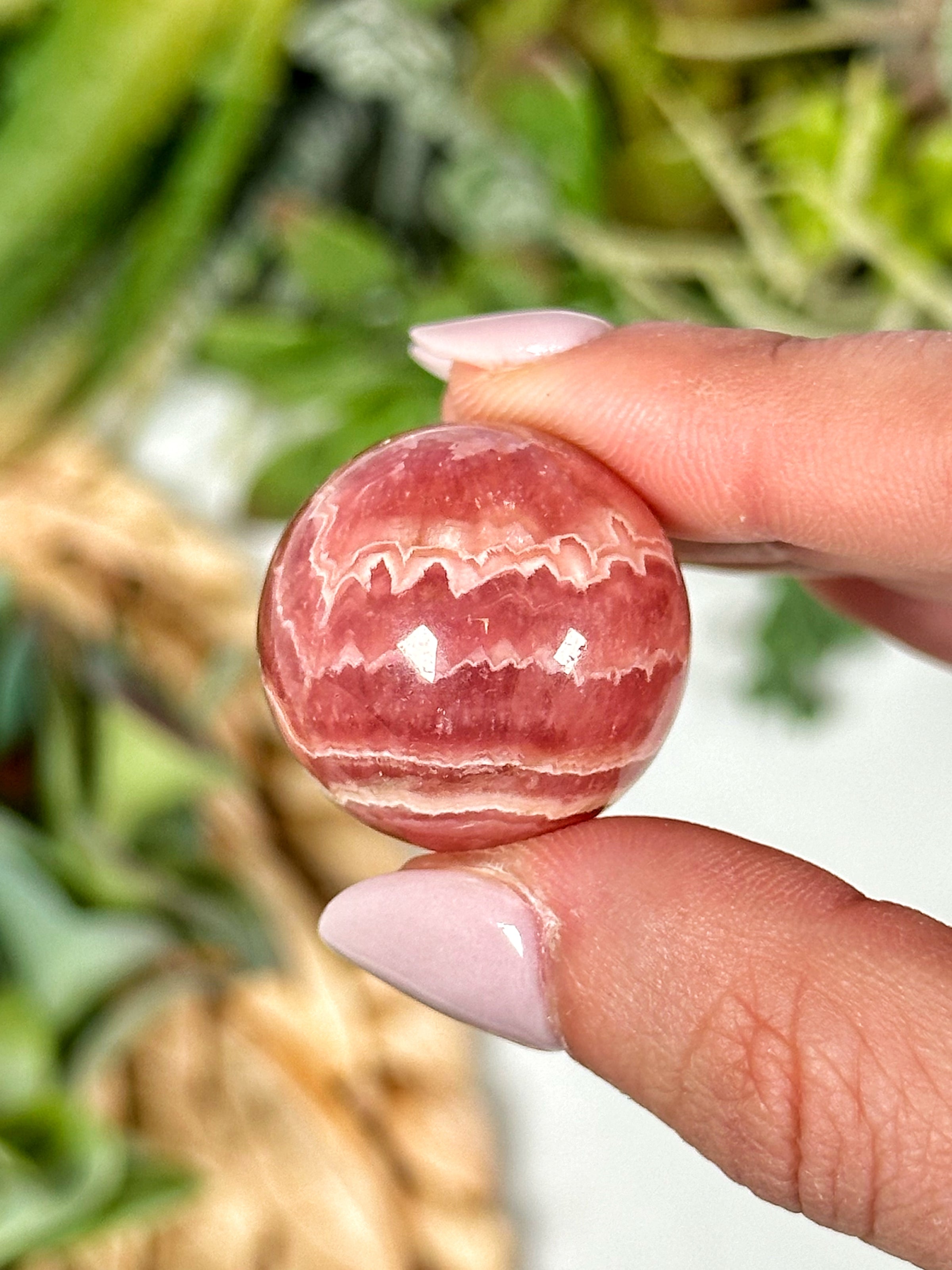 Gem Rhodochrosite Sphere - #2