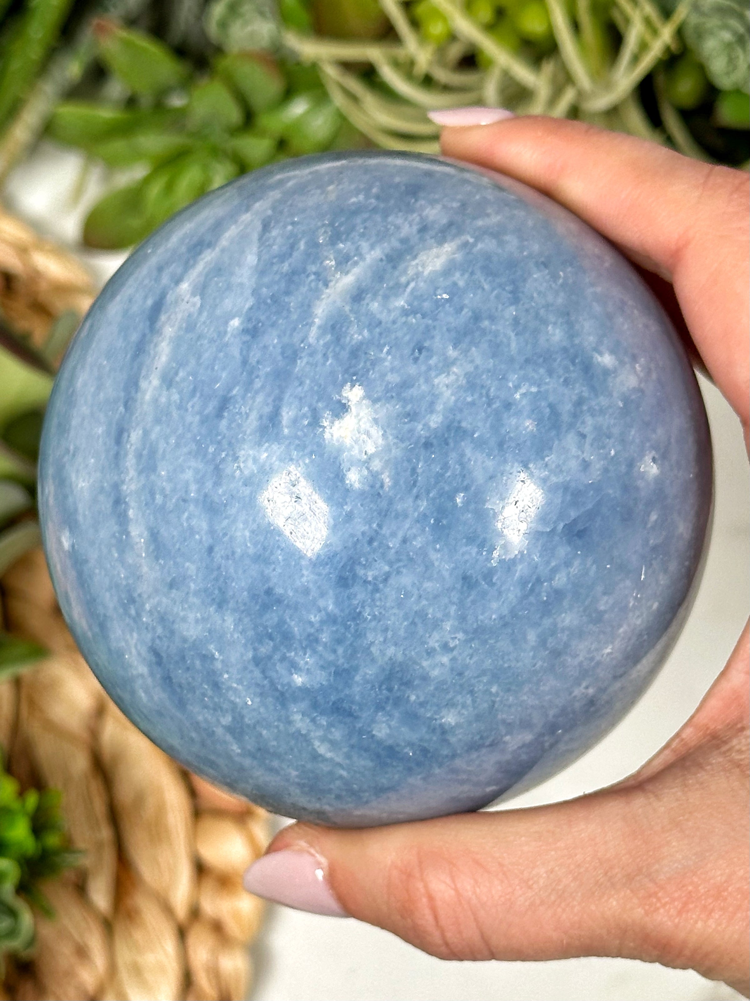 Blue Calcite Sphere - #2