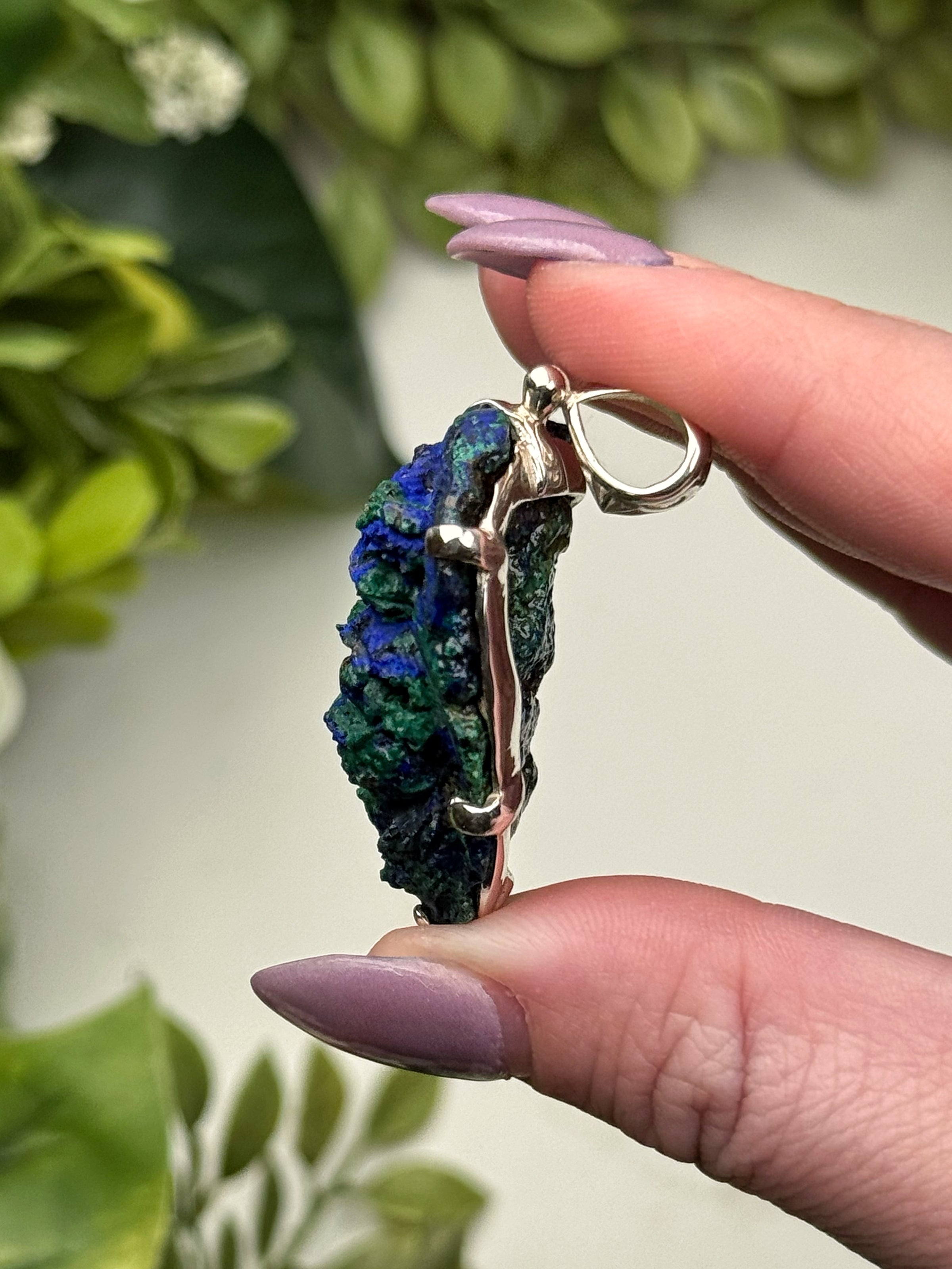 Azurite Malachite Dragon Pendant - #1