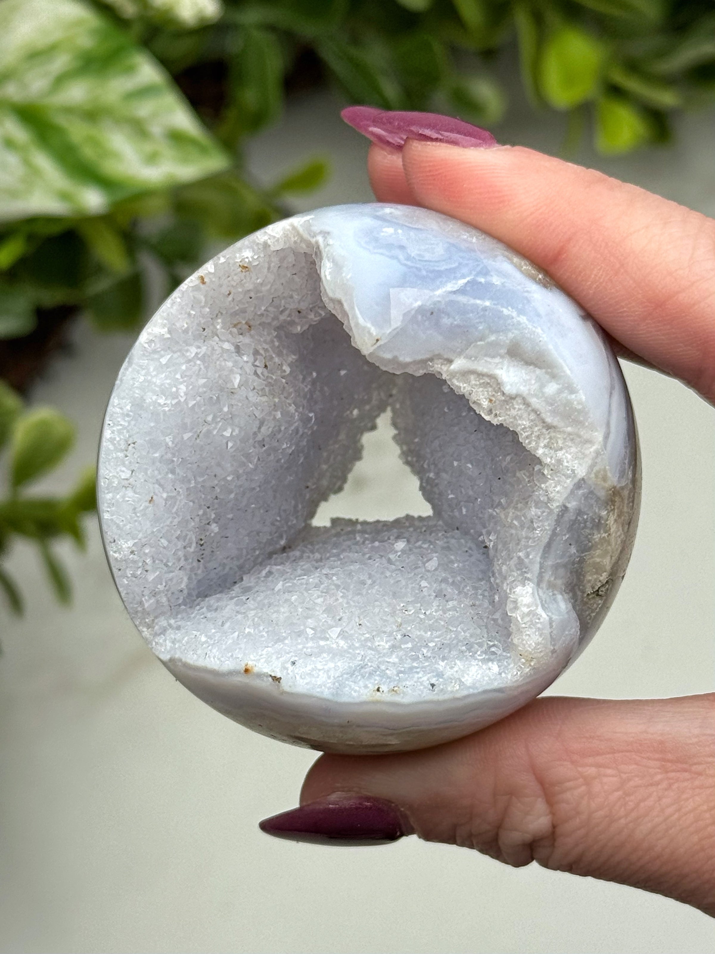 Druzy Blue Lace Agate Sphere - #15