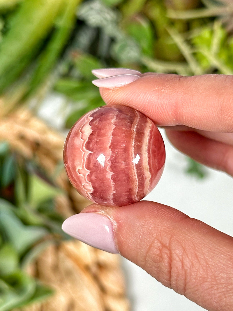 Gem Rhodochrosite Sphere - #2