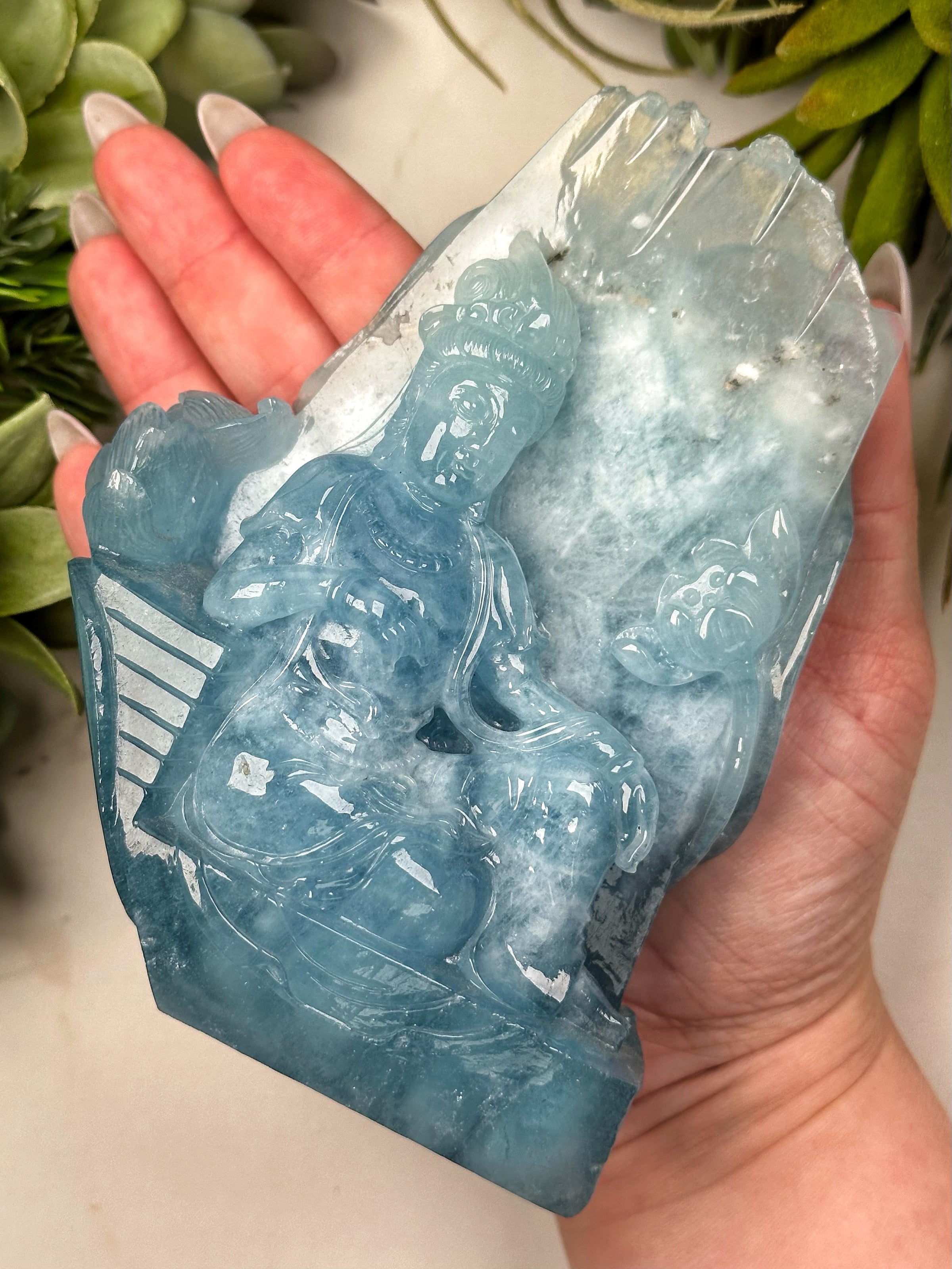 Beautiful Aquamarine Buddha - #1