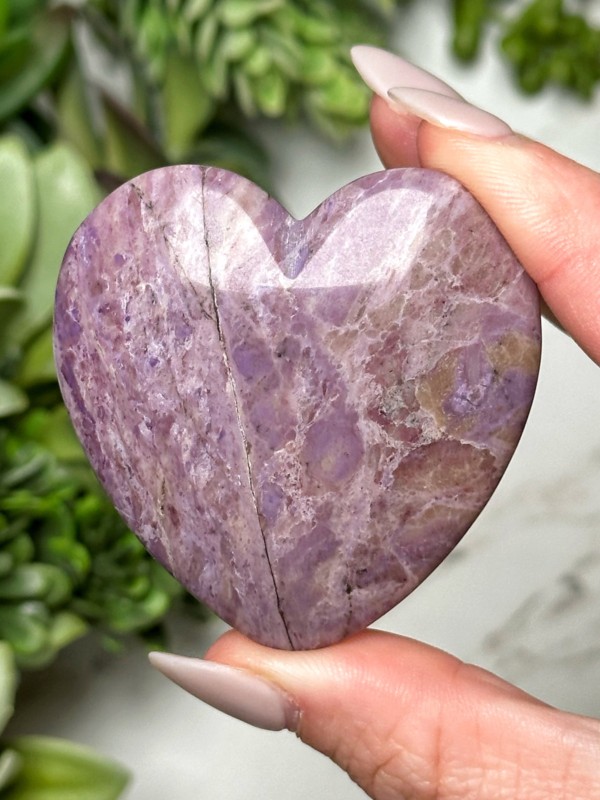 Lavender Jade Heart - #11
