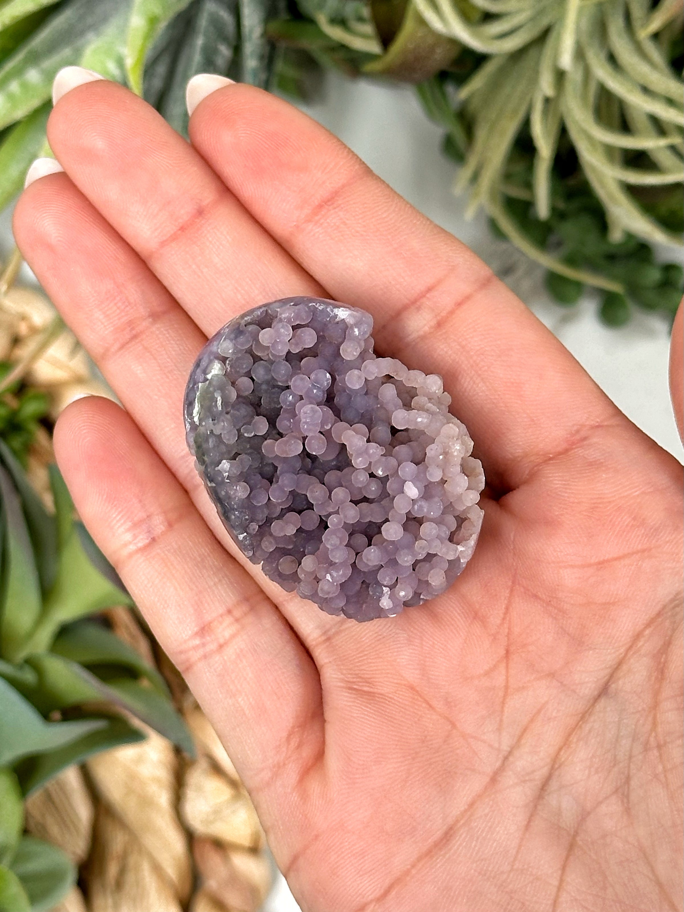 Grape Agate Palmstone - #2