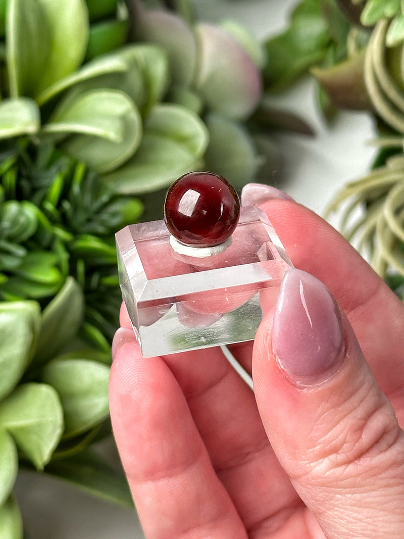 High Quality Hessonite Mini Garnet Sphere - #8