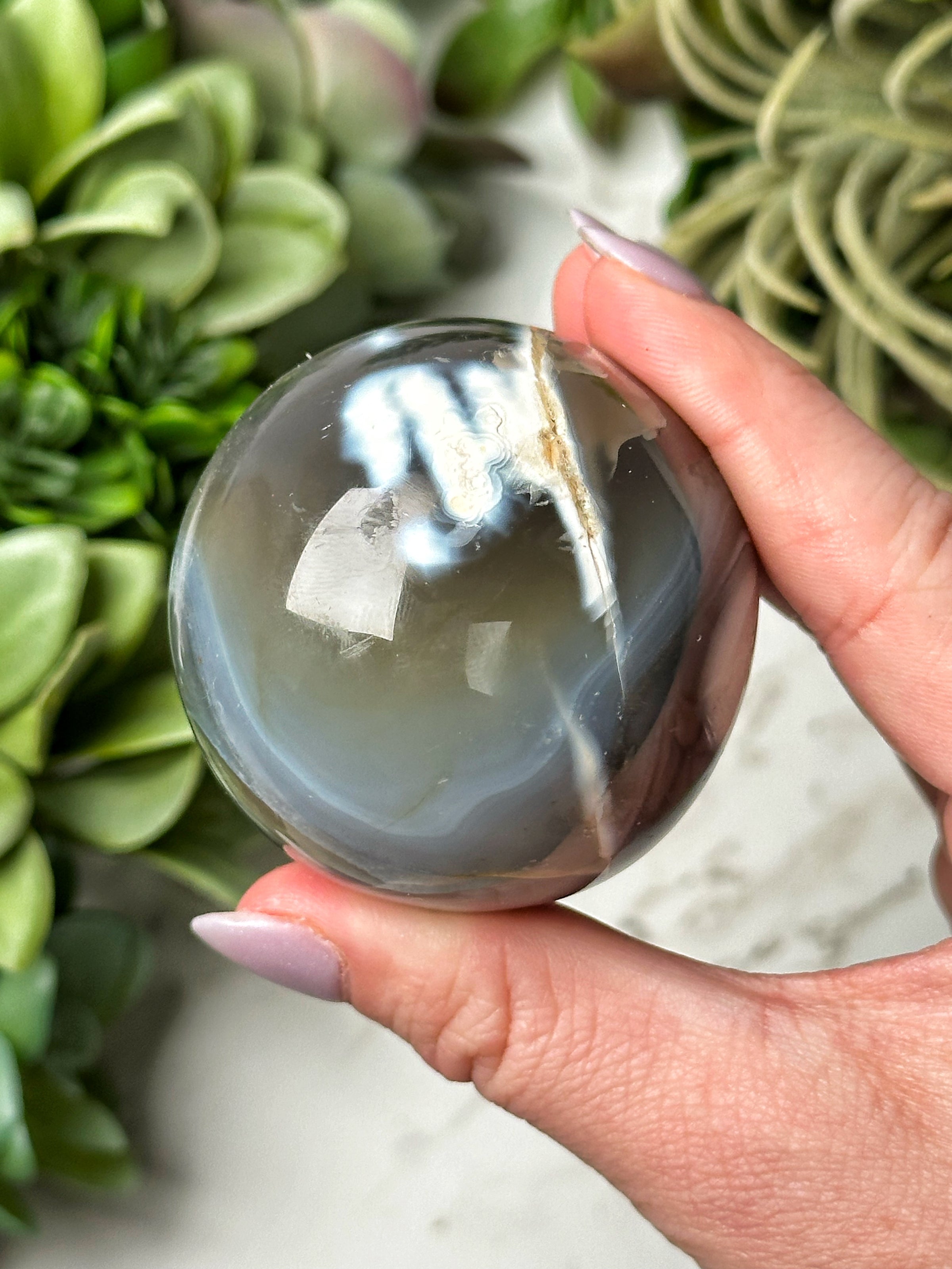 Orca Agate Sphere - #12