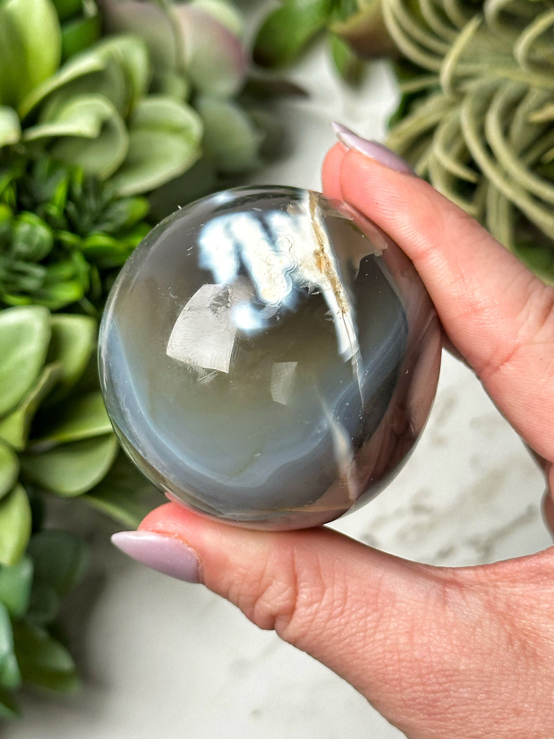 Orca Agate Sphere - #12