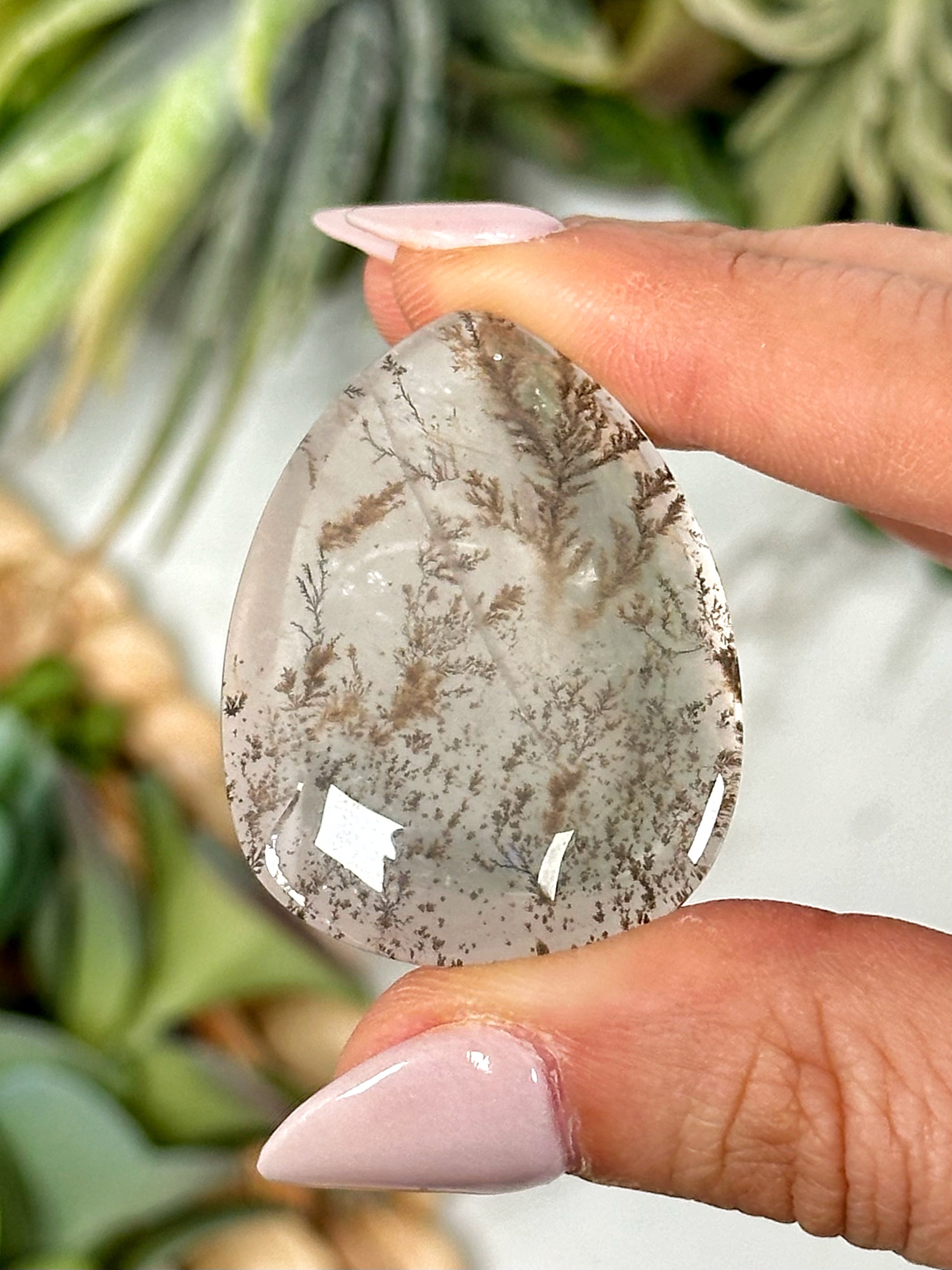 Dendritic Quartz Cabochon - #1